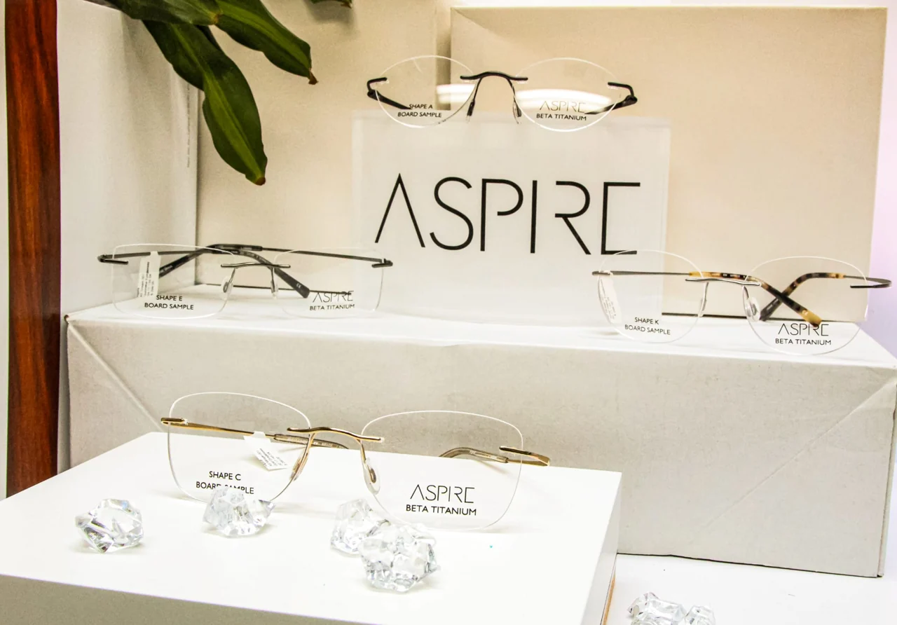Aspire frames on display at Mirkin Vision