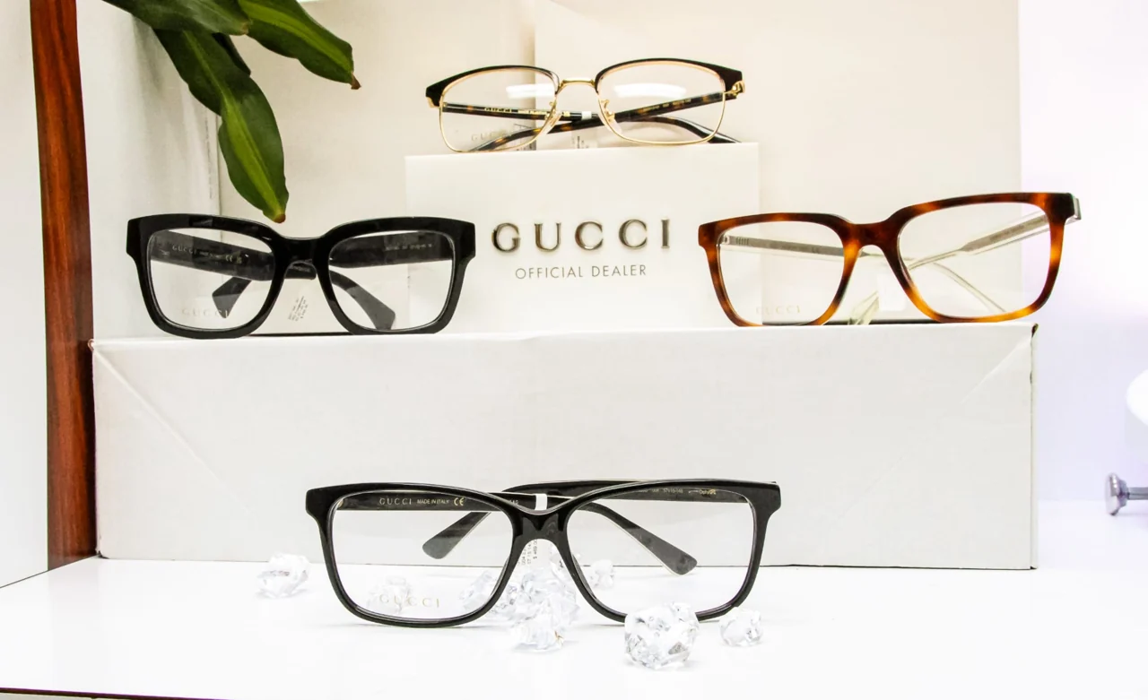 Gucci frames on display at Mirkin Vision