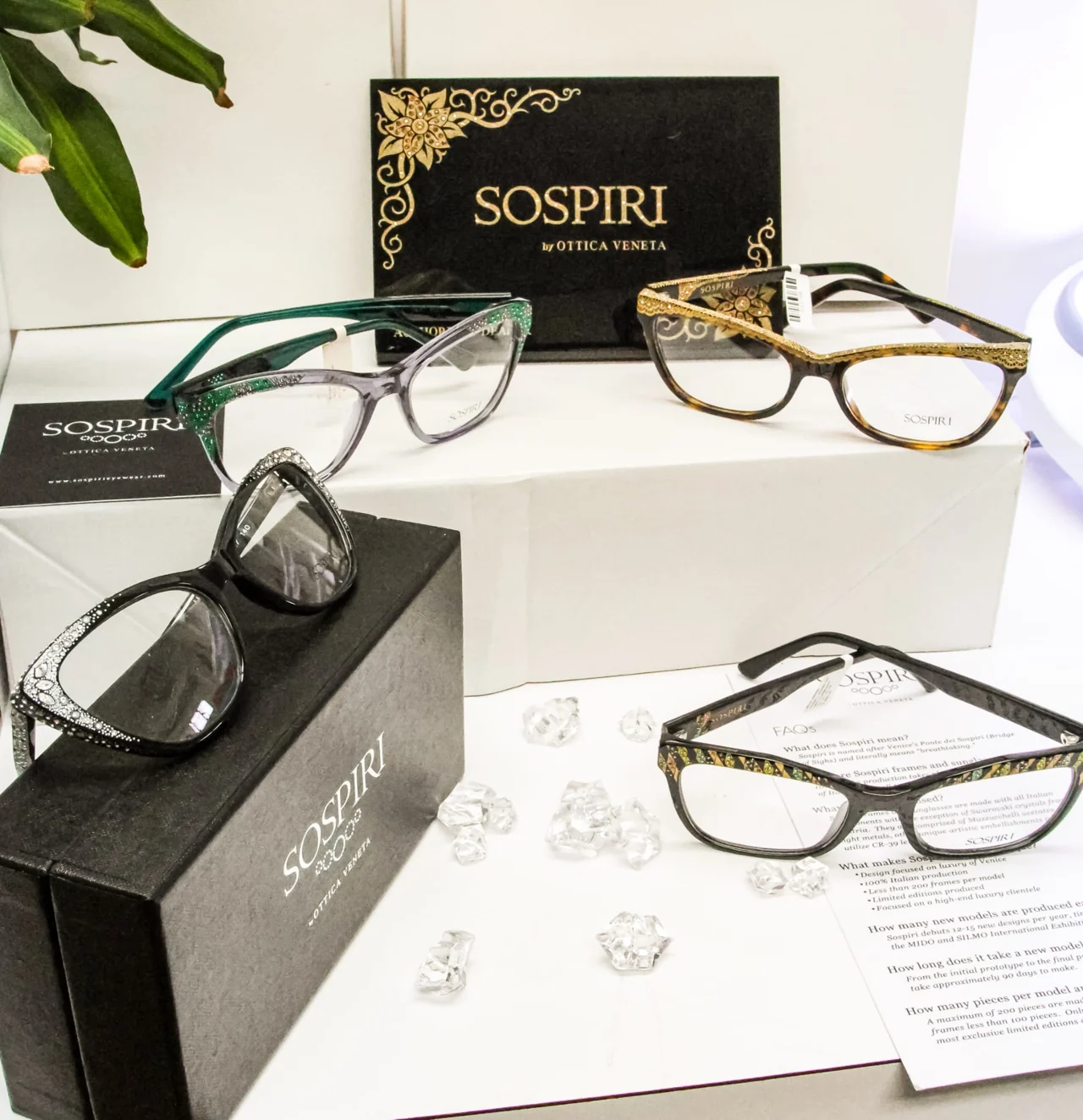 Sospiri frames on display at Mirkin Vision